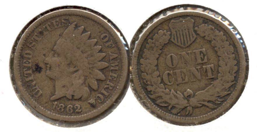 1862 Indian Head Cent G-4 af