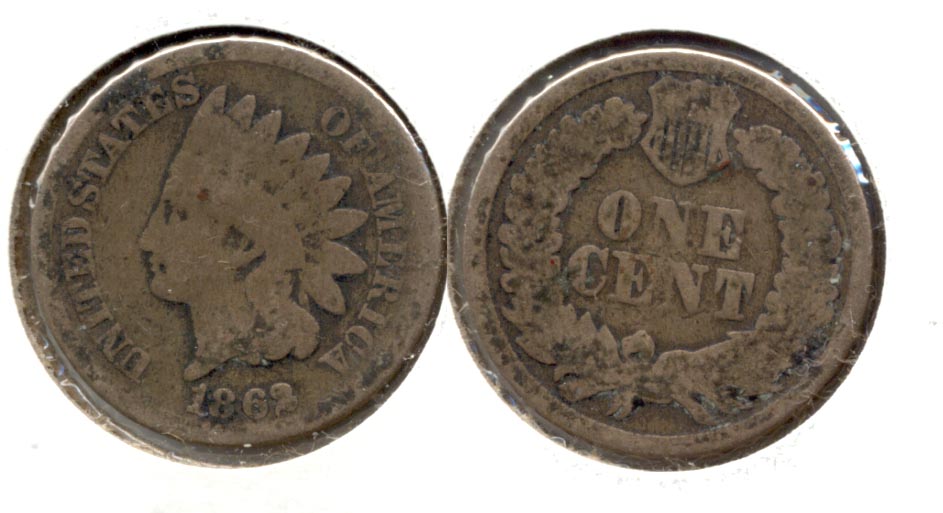 1862 Indian Head Cent G-4 aj