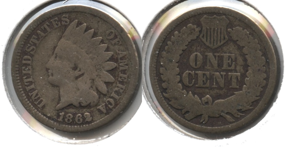 1862 Indian Head Cent G-4 aw
