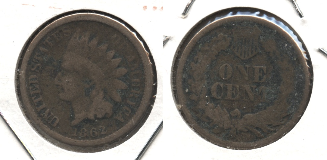 1862 Indian Head Cent G-4 #bh Light Porous