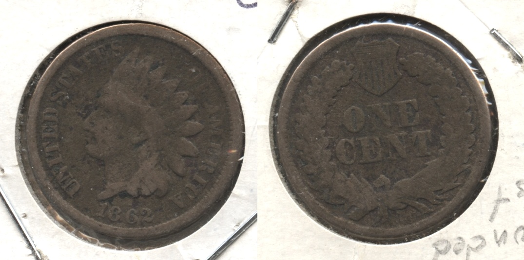 1862 Indian Head Cent G-4 #bk