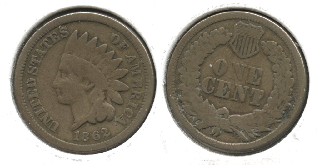 1862 Indian Head Cent G-4 #by