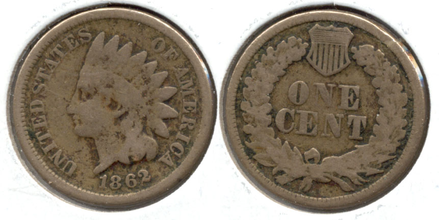 1862 Indian Head Cent G-4 u