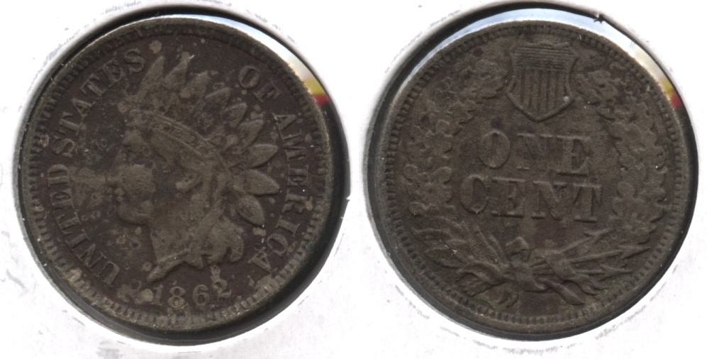 1862 Indian Head Cent VF-20 #h Corrosion