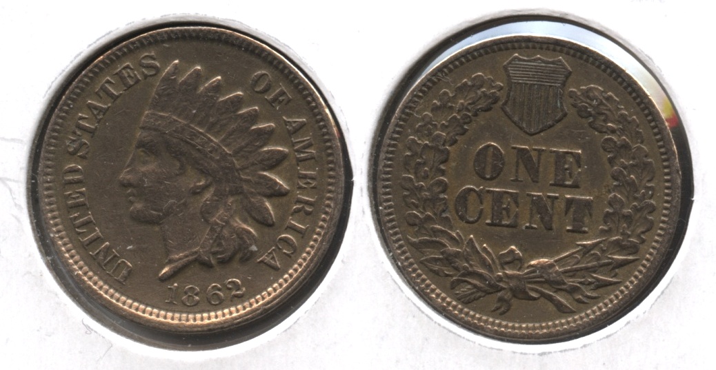 1862 Indian Head Cent VF-20 #n Cleaned