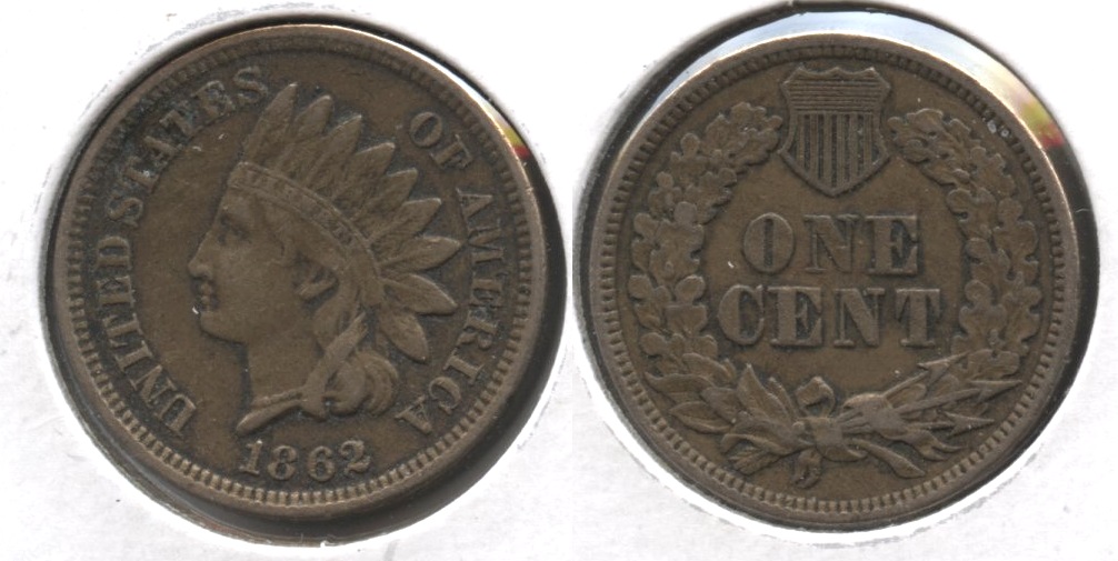 1862 Indian Head Cent VF-20 #r