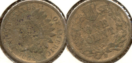 1862 Indian Head Cent VG-8 a Pitting