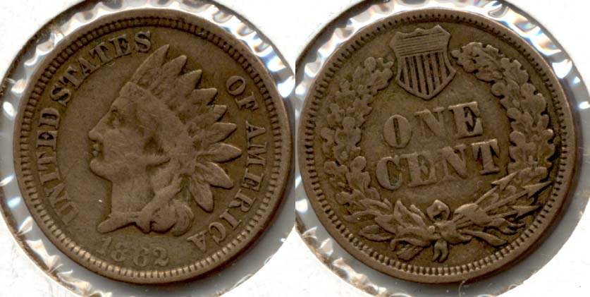 1862 Indian Head Cent VG-8 d