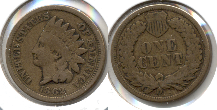 1862 Indian Head Cent VG-8 g