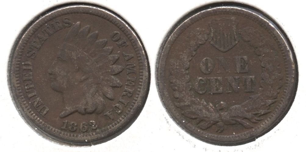 1862 Indian Head Cent VG-8 #i Dark
