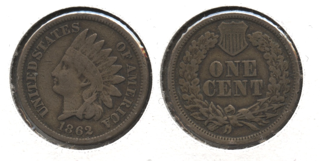 1862 Indian Head Cent VG-8 #n
