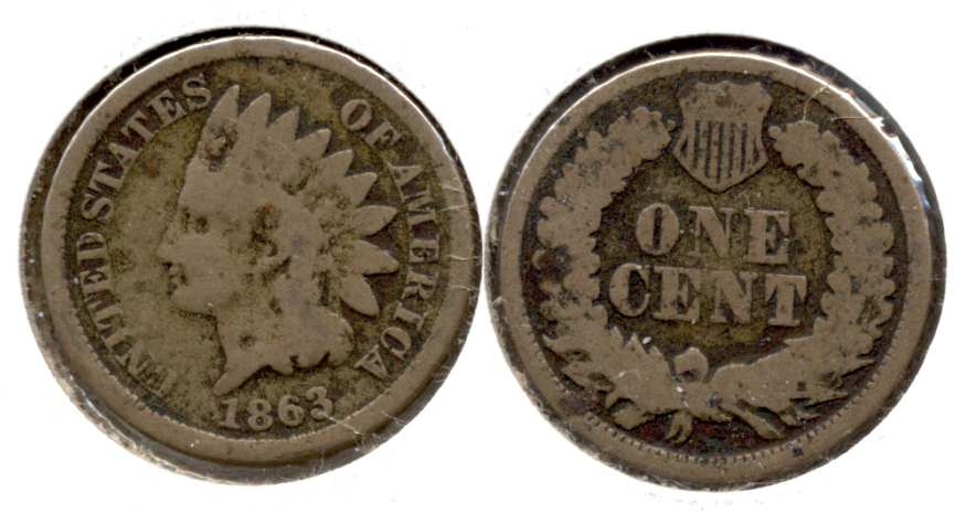 1863 Indian Head Cent AG-3