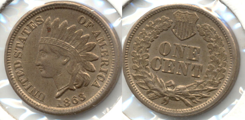 1863 Indian Head Cent EF-40