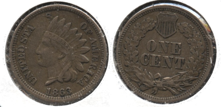 1863 Indian Head Cent EF-40 #c