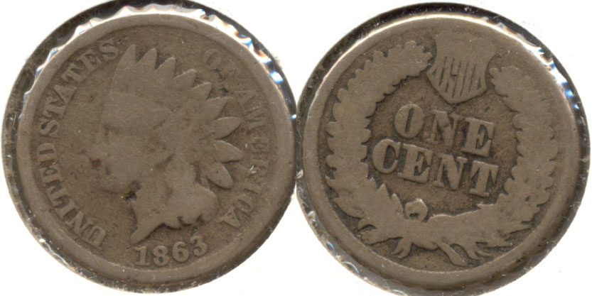 1863 Indian Head Cent Good-4 au