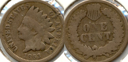 1863 Indian Head Cent Good-4 az