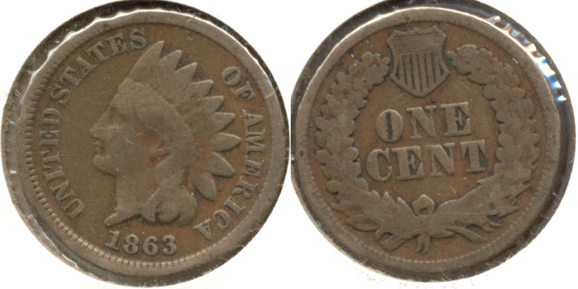 1863 Indian Head Cent Good-4 bm