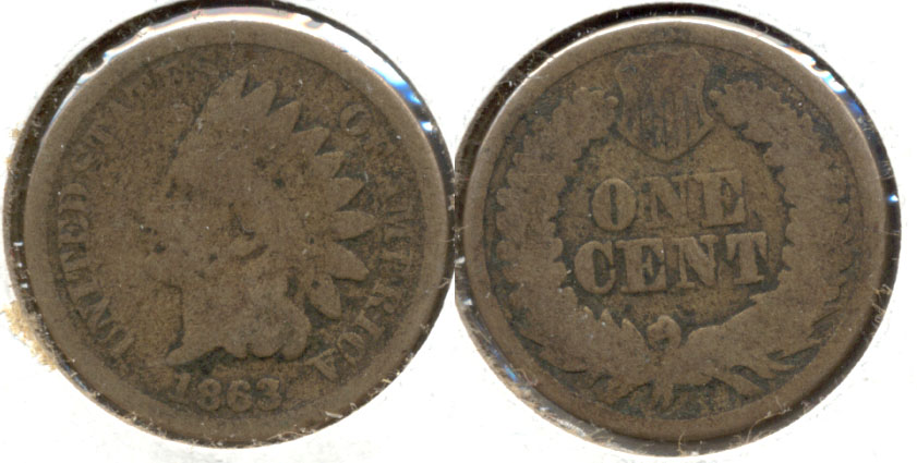 1863 Indian Head Cent Good-4 c