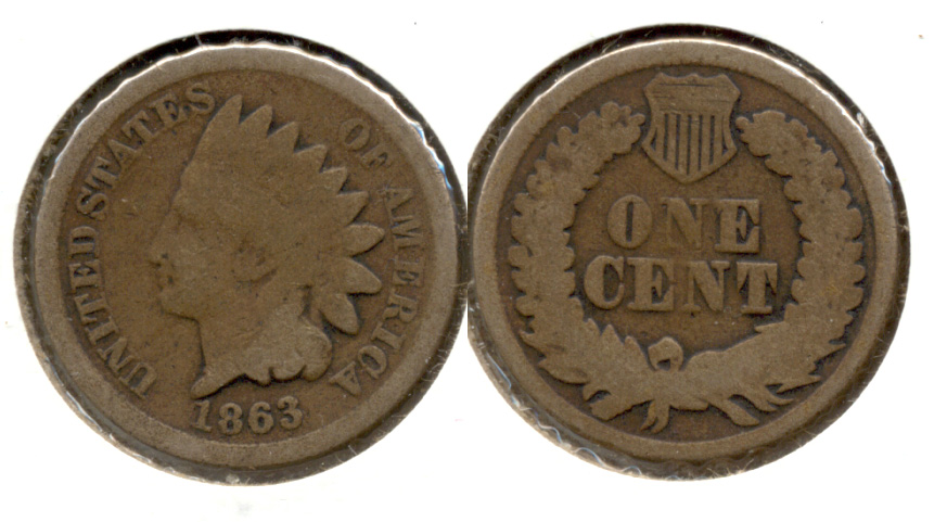 1863 Indian Head Cent Good-4 cg