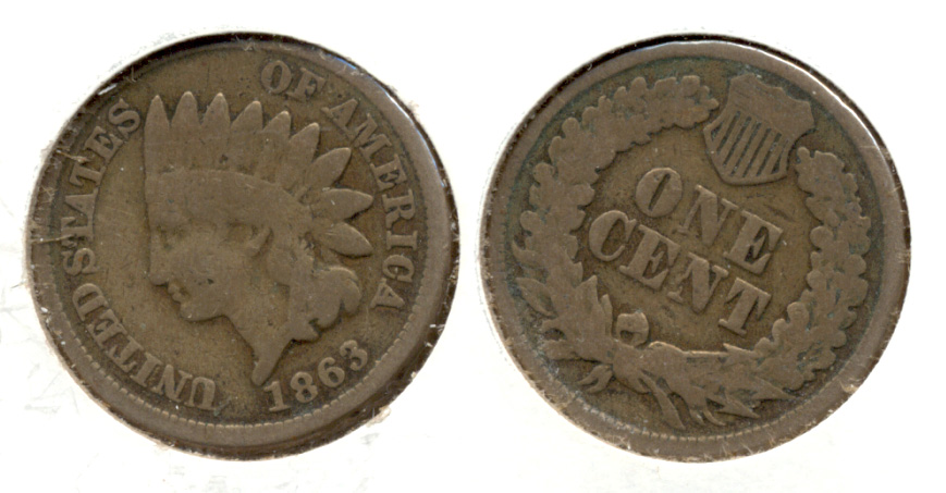 1863 Indian Head Cent Good-4 ci
