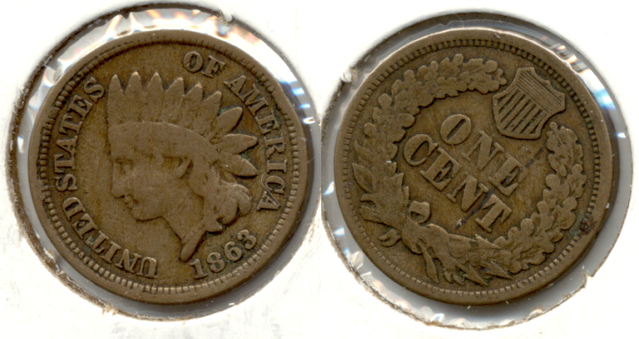 1863 Indian Head Cent Good-4 cs