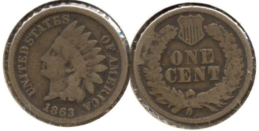 1863 Indian Head Cent Good-4 d