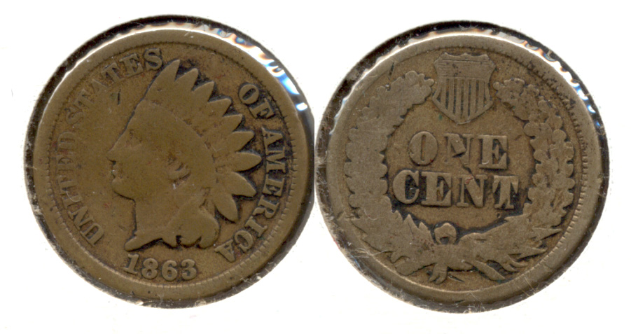 1863 Indian Head Cent Good-4 da