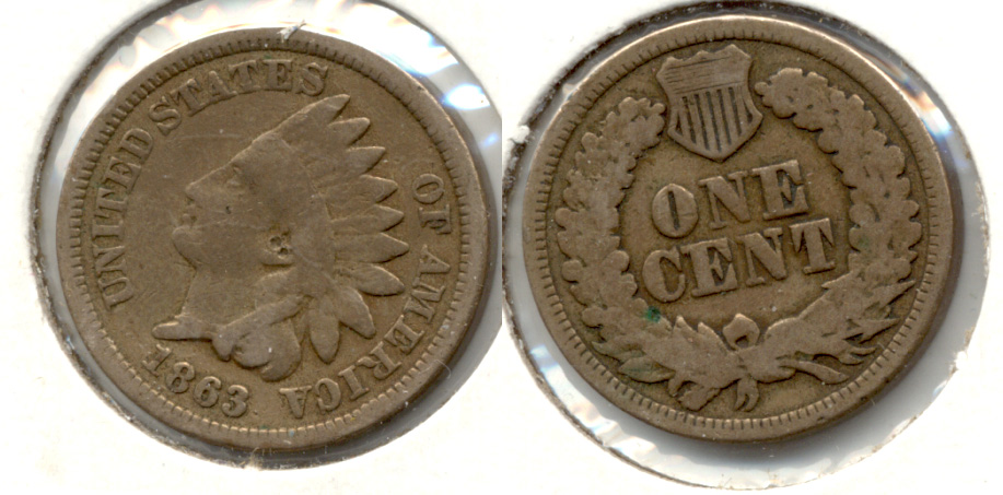 1863 Indian Head Cent Good-4 dd