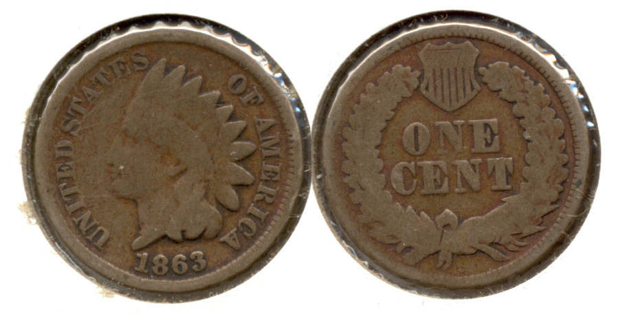 1863 Indian Head Cent Good-4 df