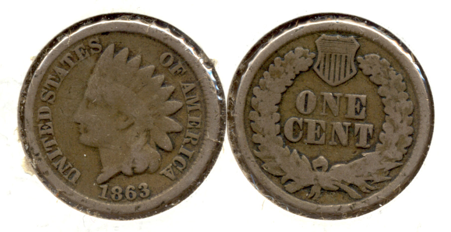 1863 Indian Head Cent Good-4 dh