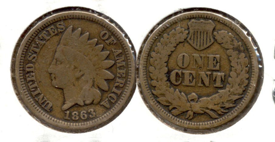 1863 Indian Head Cent Good-4 dj