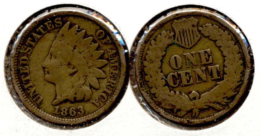 1863 Indian Head Cent Good-4 ds