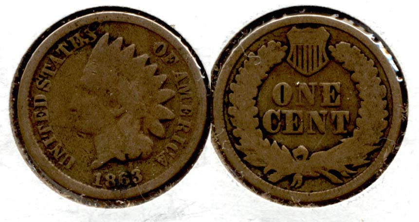 1863 Indian Head Cent Good-4 dt