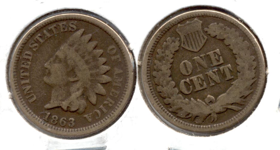 1863 Indian Head Cent Good-4 dv