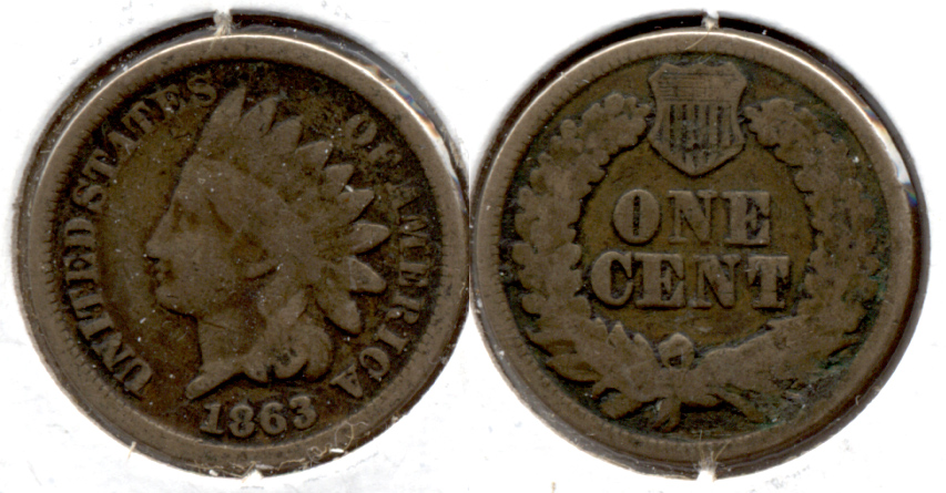 1863 Indian Head Cent Good-4 ep