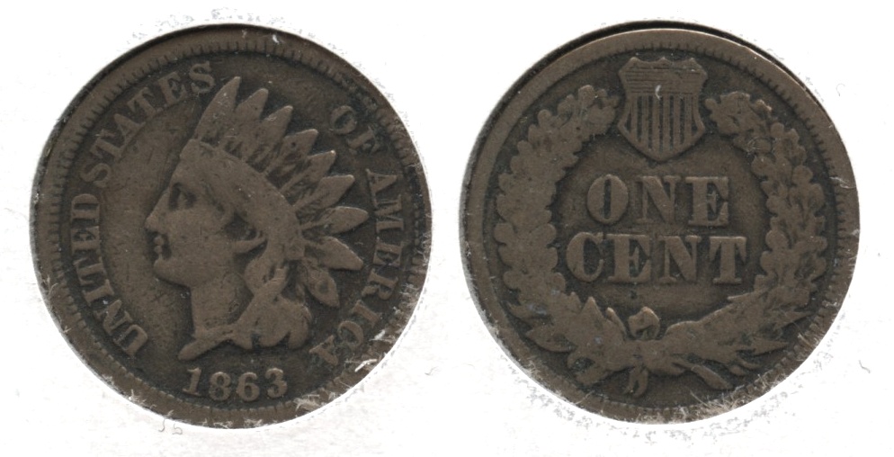 1863 Indian Head Cent Good-4 #fy