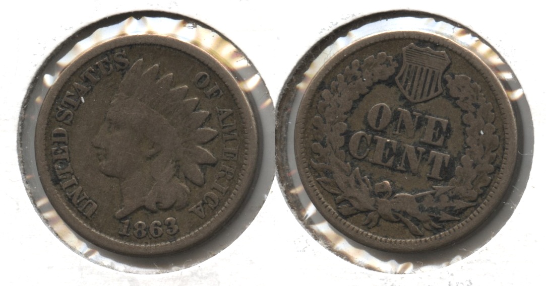 1863 Indian Head Cent Good-4 #gc