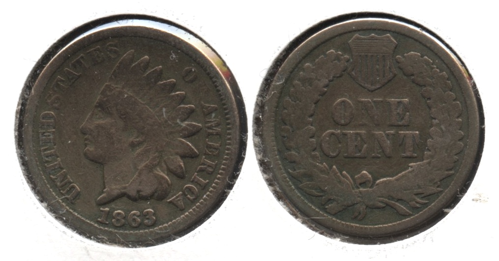 1863 Indian Head Cent Good-4 #gd