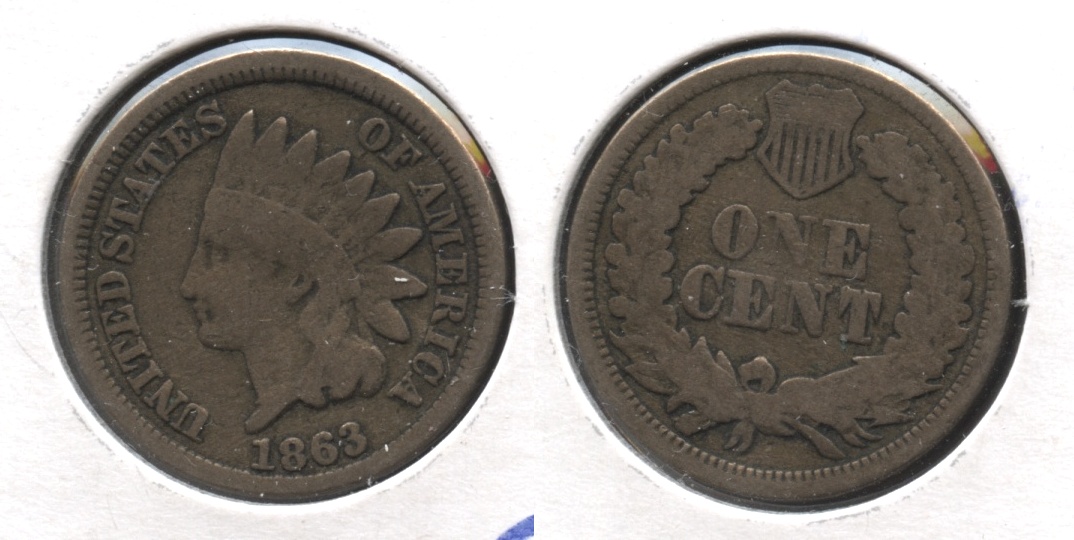 1863 Indian Head Cent Good-4 #gj