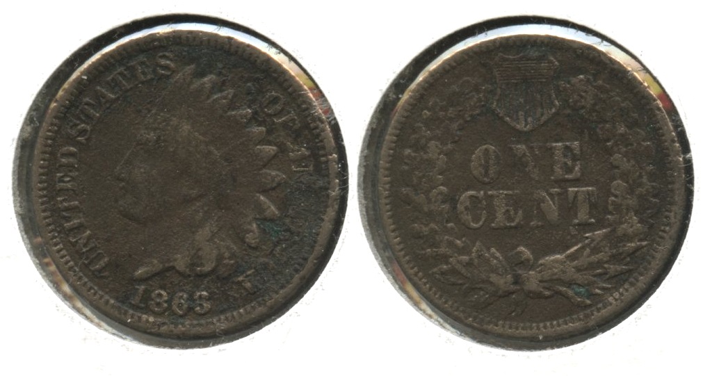 1863 Indian Head Cent Good-4 #gv Porous