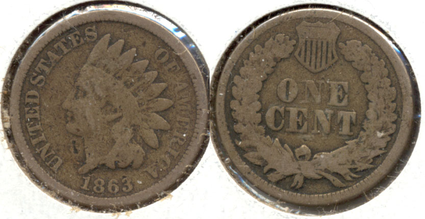 1863 Indian Head Cent Good-4 h