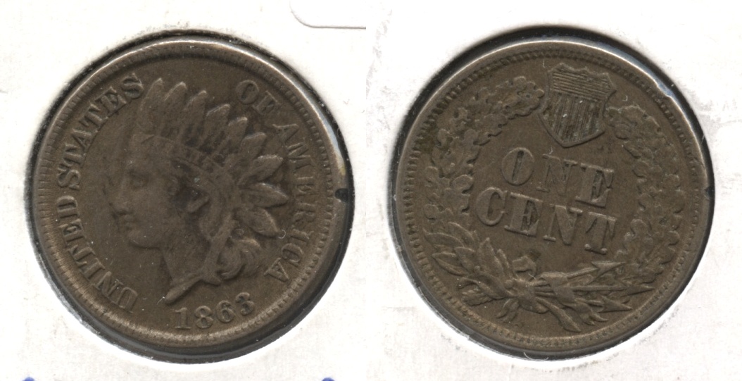1863 Indian Head Cent VF-20 #k