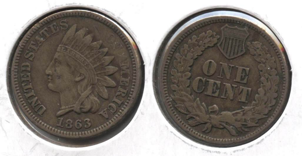 1863 Indian Head Cent VF-20 #l