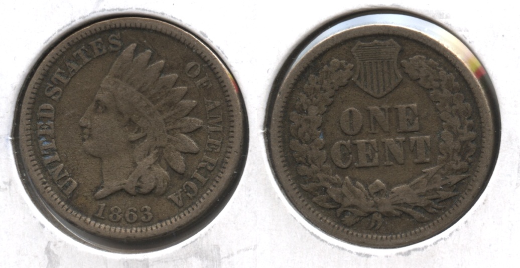 1863 Indian Head Cent VG-8 #ad