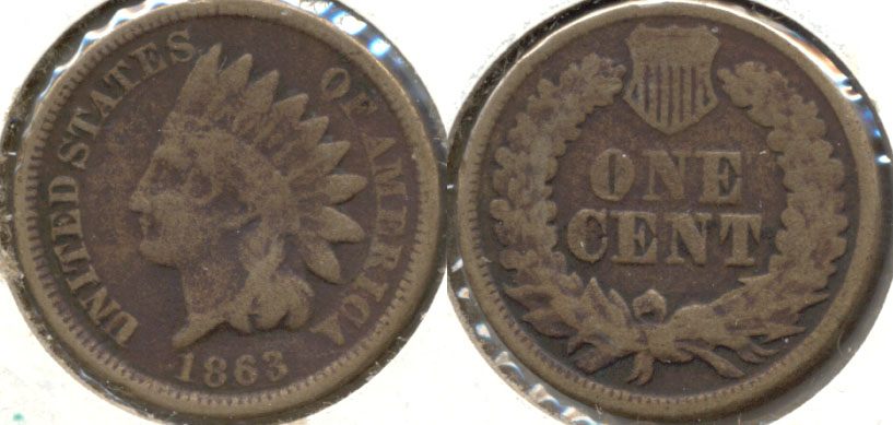 1863 Indian Head Cent VG-8 g
