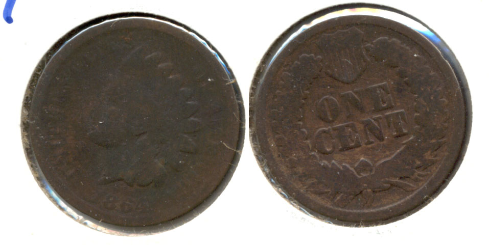 1864 L Indian Head Cent AG-3 b