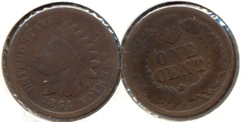 1864 L Indian Head Cent Good-4 c