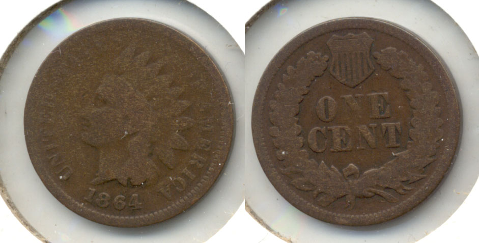 1864 L Indian Head Cent Good-4 d