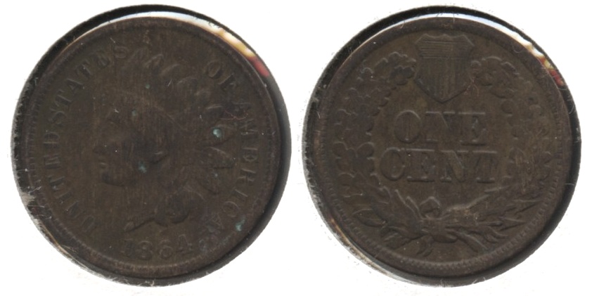 1864-L Indian Head Cent Good-4 #g