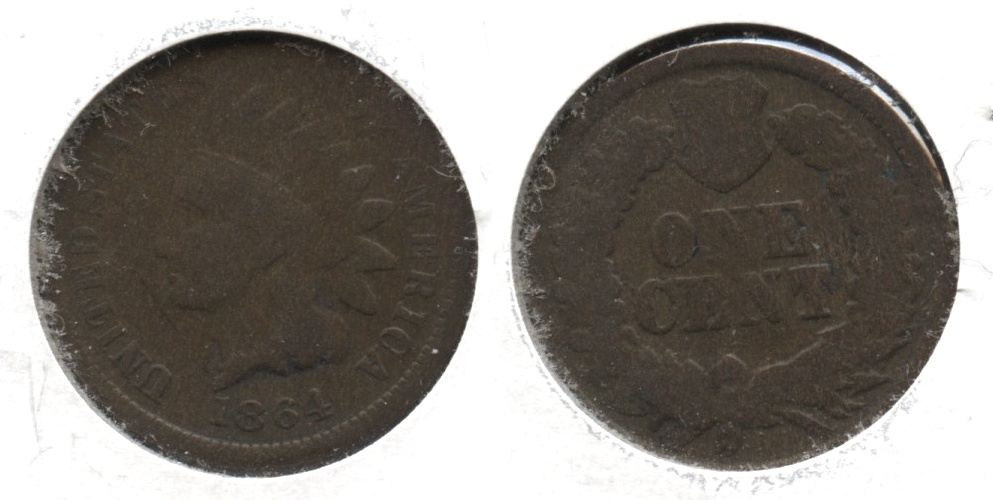 1864-L Indian Head Cent Good-4 #h
